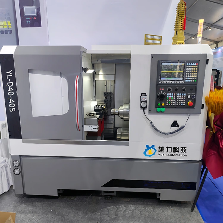 CNC Horizontal Dual-Kepala Mesin Bubut